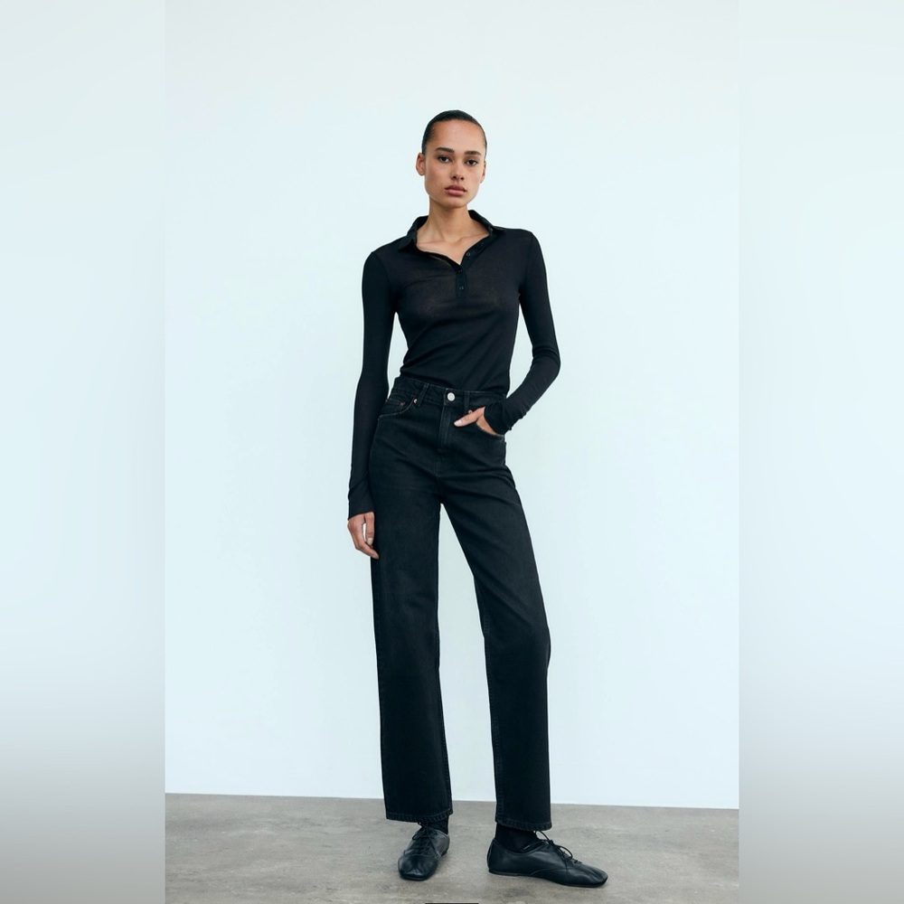 Zara black new mom jeans - Size 34